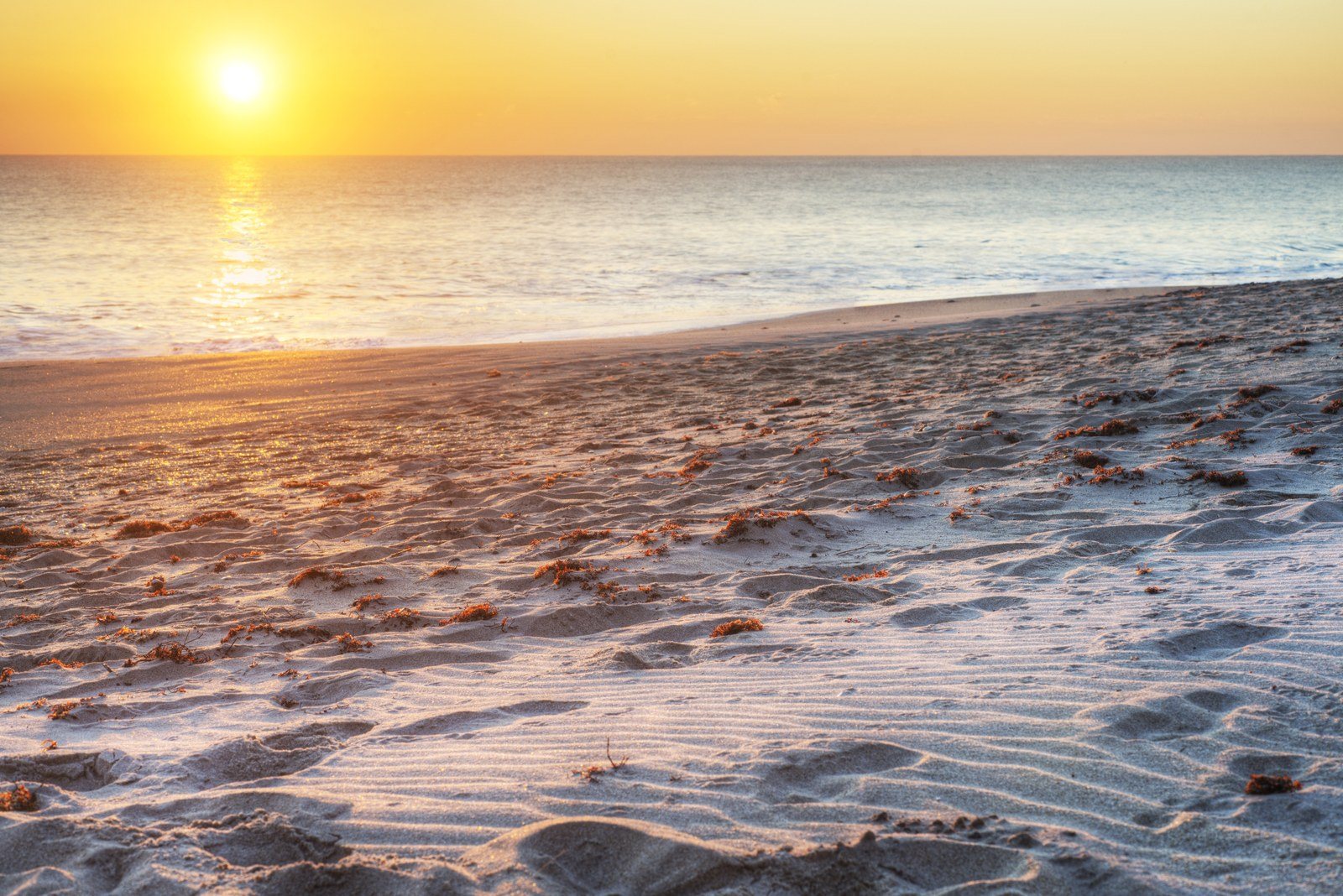 Vero Beach At Sunrise In Florida.