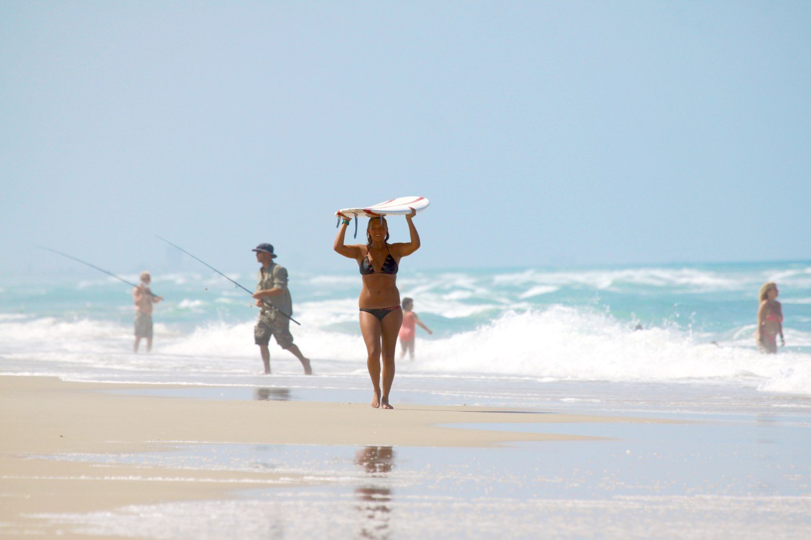Surfing, Fishing, Or Playing.