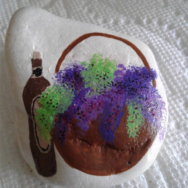 Grape Basket W/ Wine