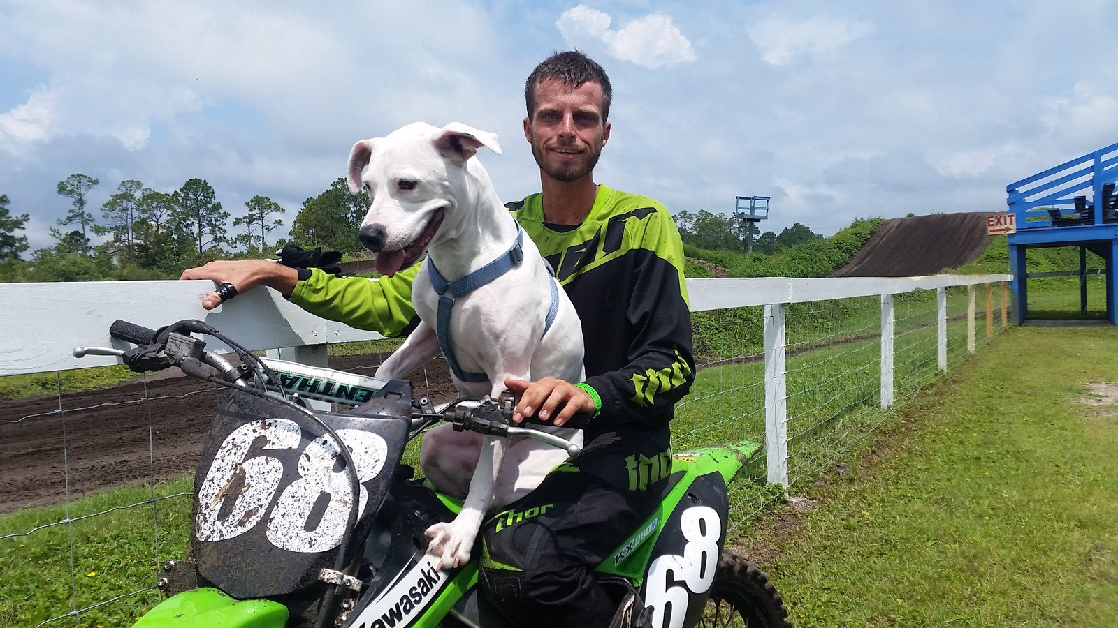 Belle And Her Daddy At The Track.