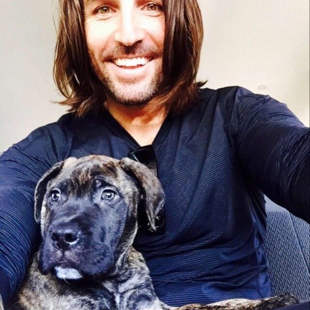 Jake Owen With His New Pup Thurman Thomas