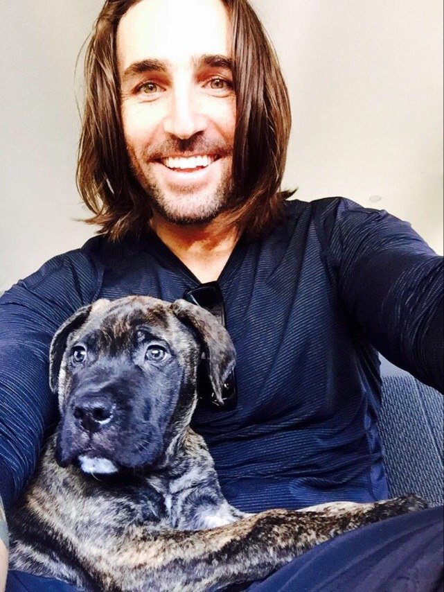 Jake Owen With His New Pup Thurman Thomas