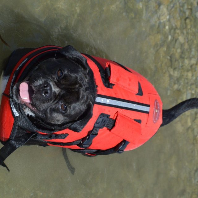 Rockin' Her Red Life Jacket!