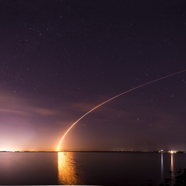 Cape Canaveral Rocket Launch From The Wabasso Bridge