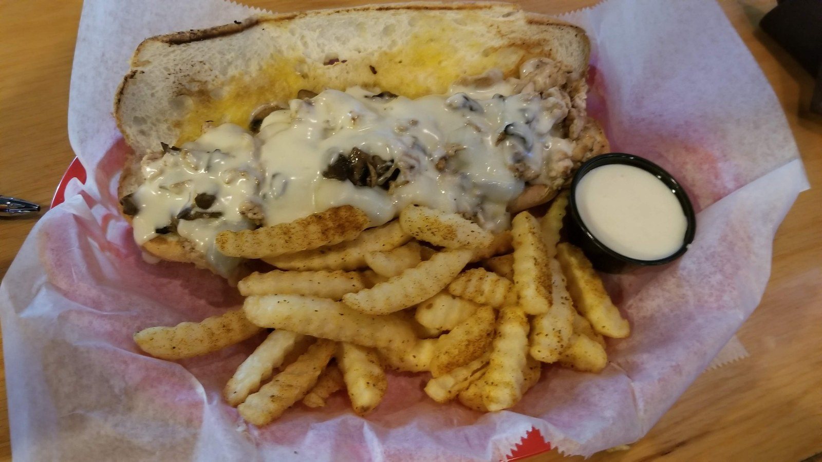 Philly Style Cheesesteak With Crab Boil Seasoned Fries