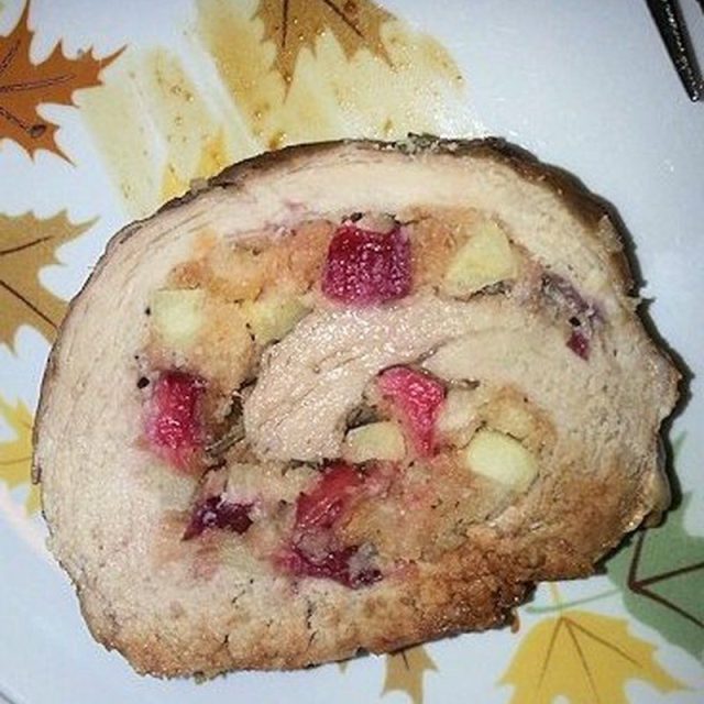 Cranberry Apple Stuffed Pork Loin