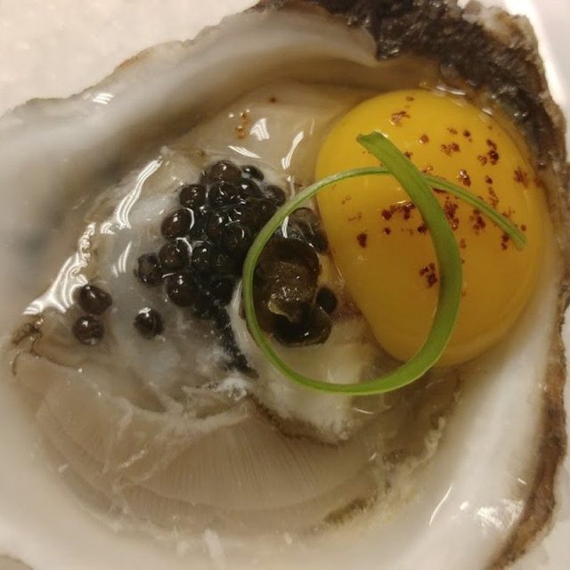 Dirty Oyster, Quail Egg, Sturgeon Caviar, Scallion