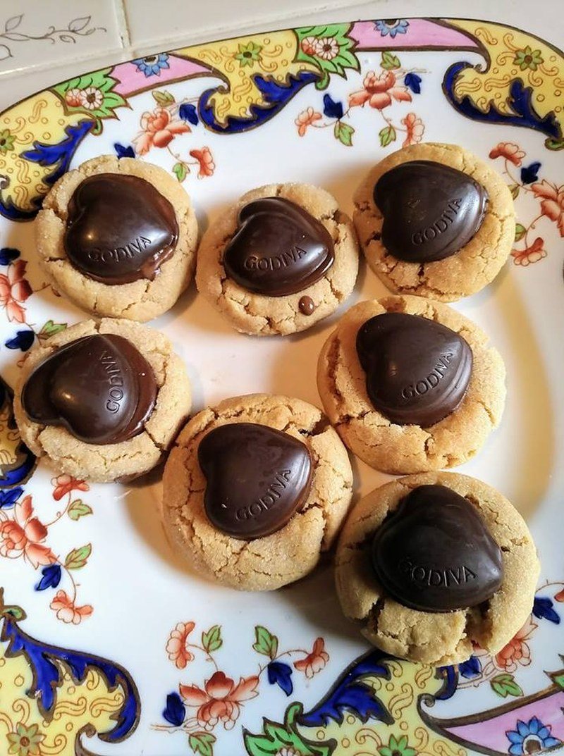 Homemade Peanut Butter Cookie With Godiva
