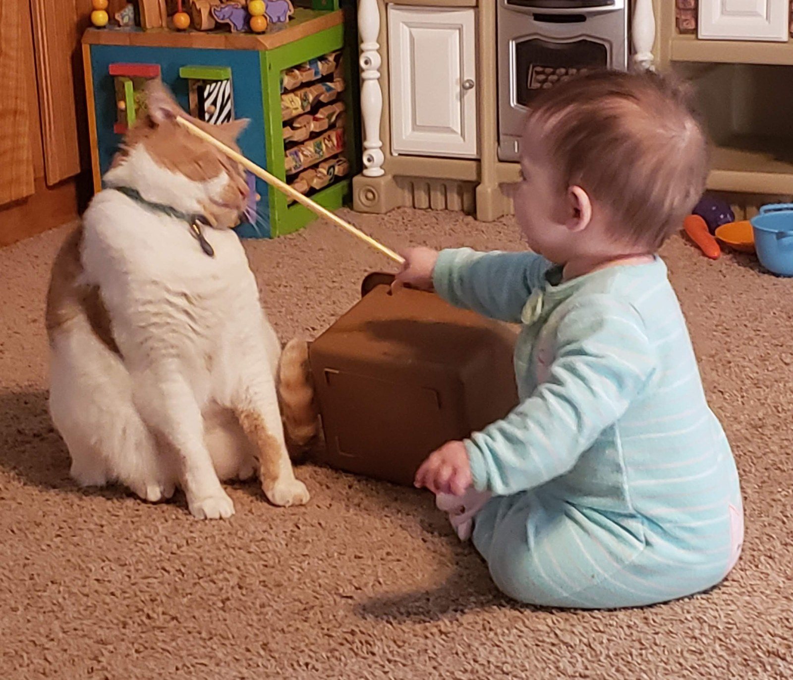 Milo Puts Up With A Lot From His Baby Sister.