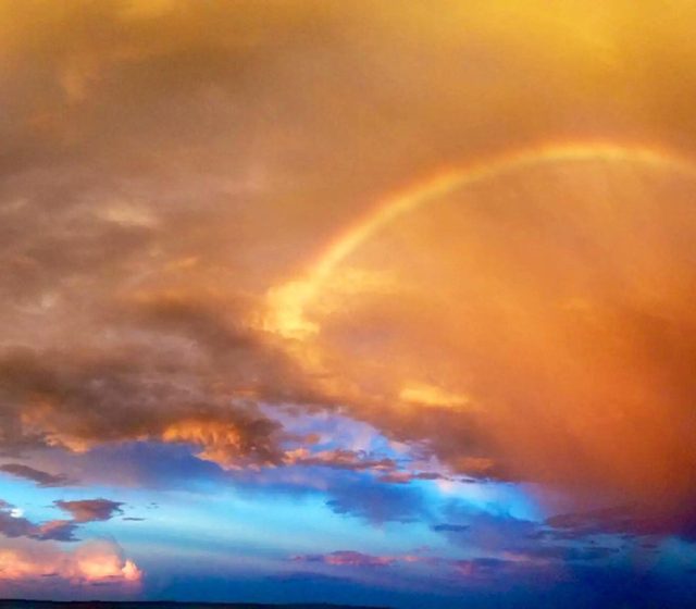 Rainbow At Sunset - Humiston Beach