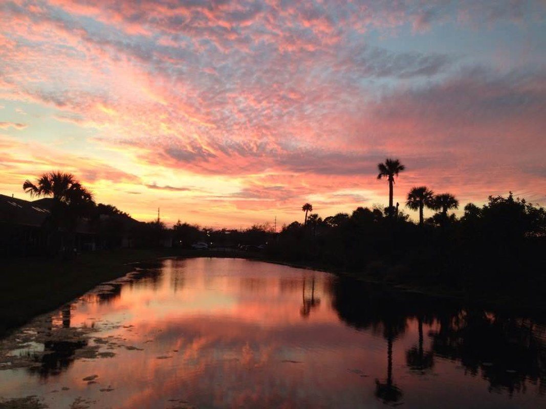 Sunset Over The Pond