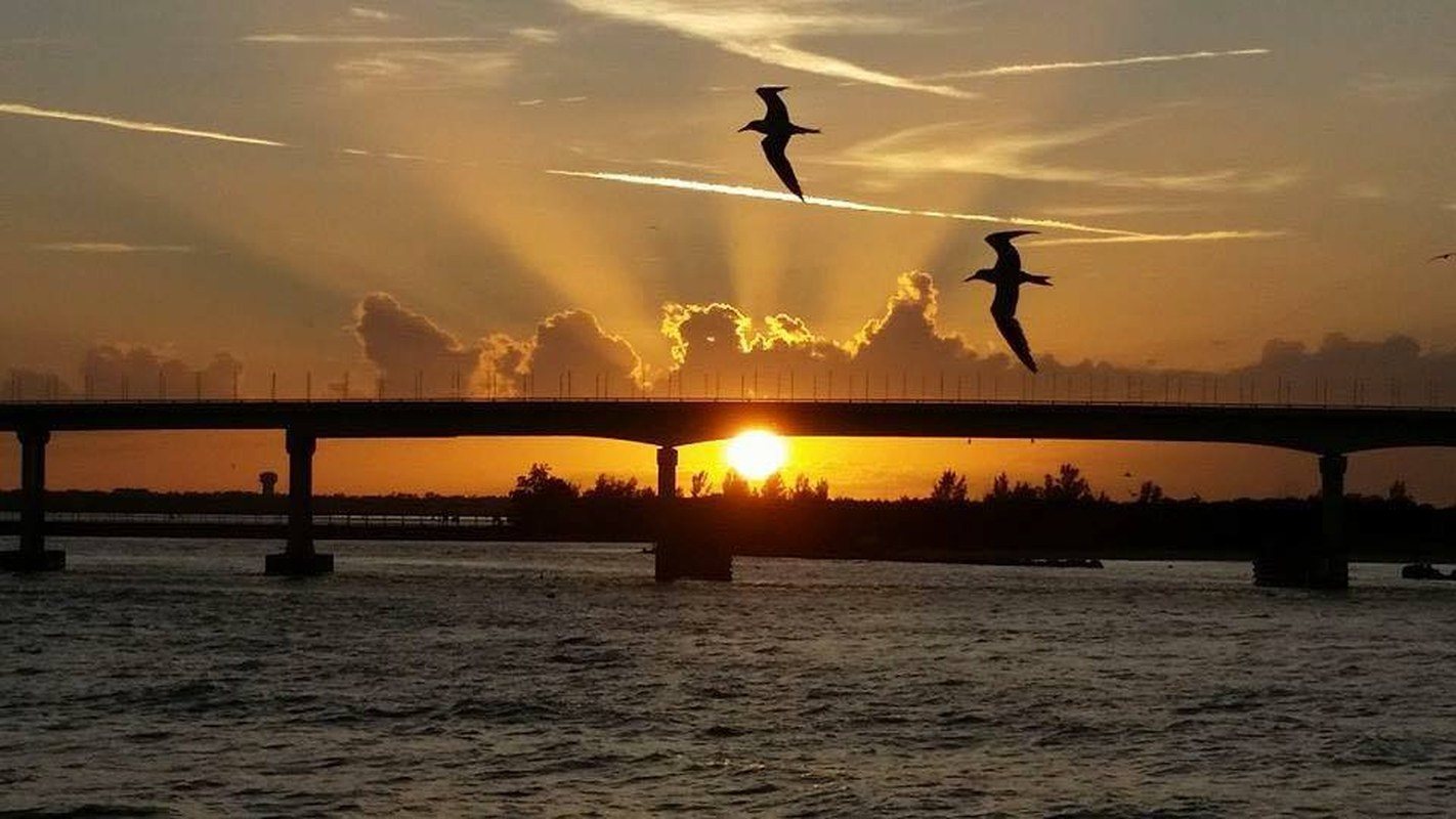 Sebastian Inlet At Sunset