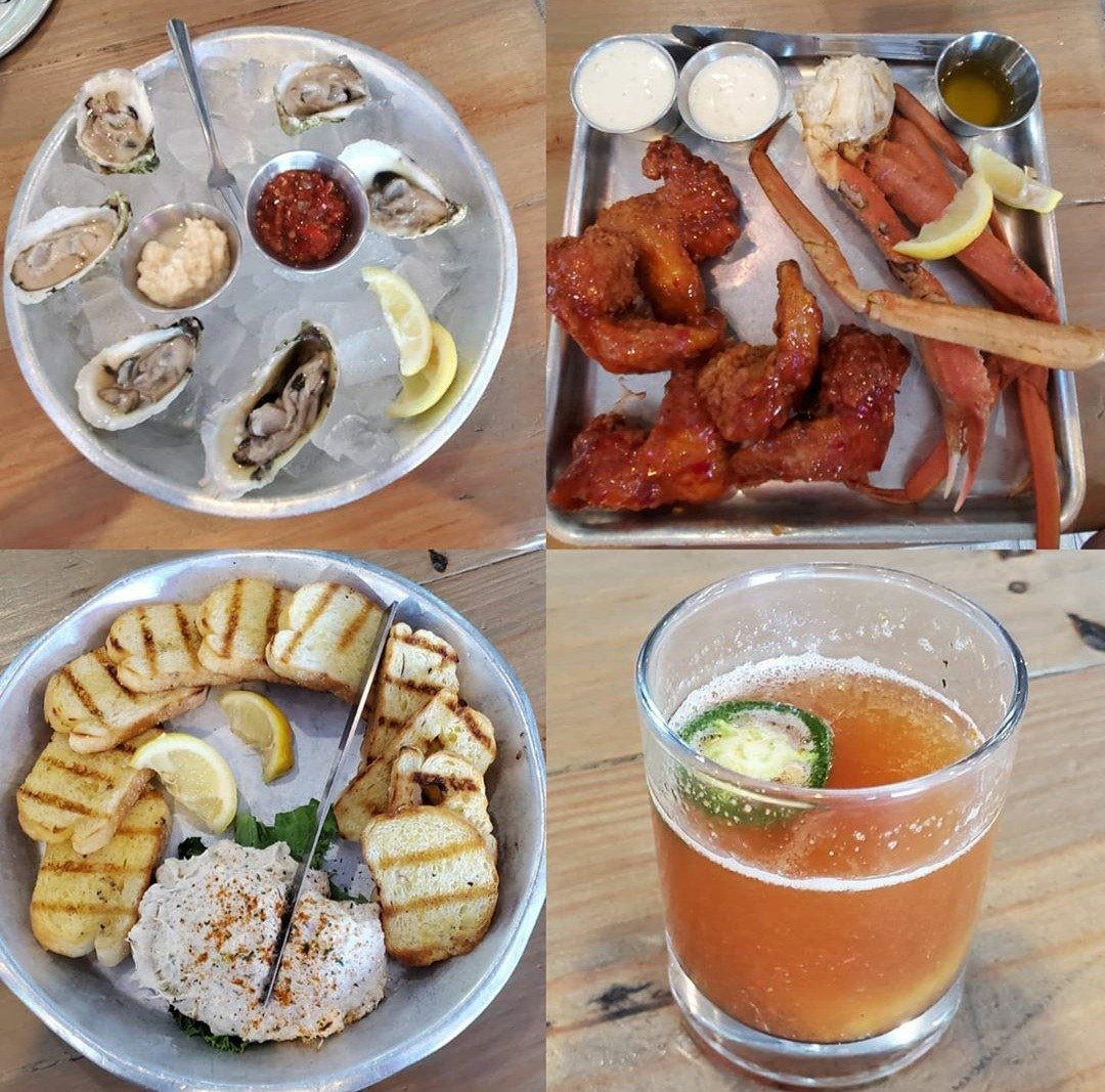 Seafood And An Oyster Shooter!