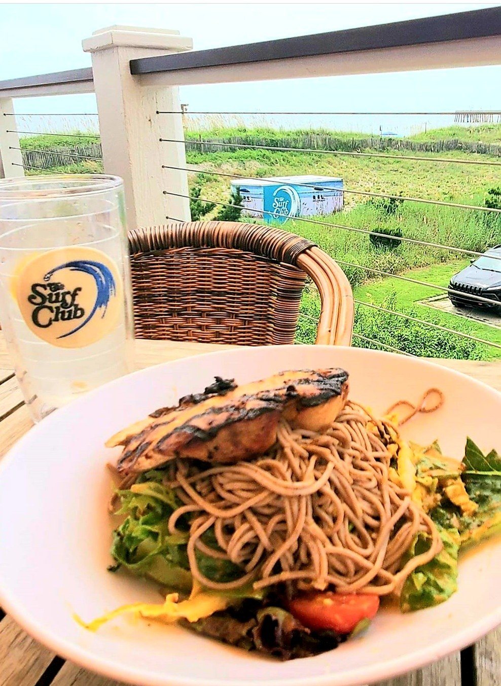Asian Salad With A Side Of Ocean View