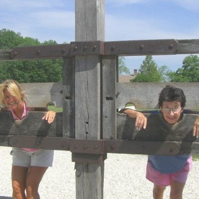 Williamsburg VA Stockade With Mom