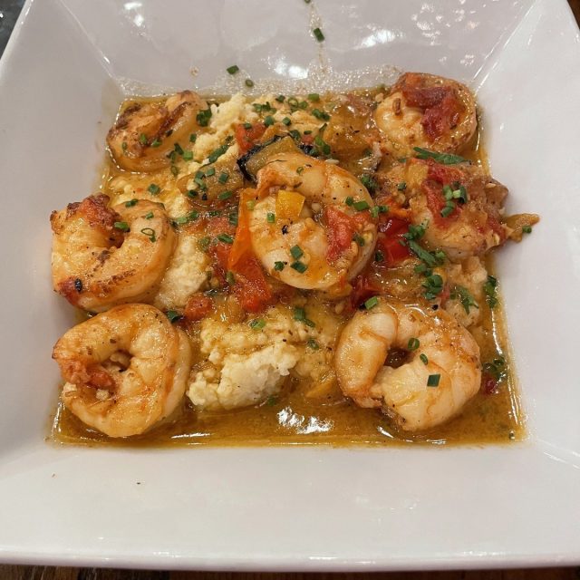 Shrimp And Grits Sans Chorizo At Pickled