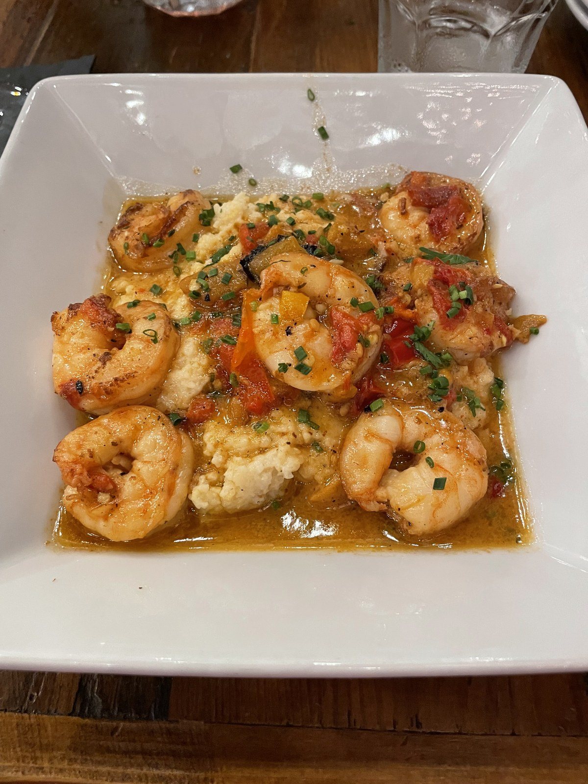 Shrimp And Grits Sans Chorizo At Pickled