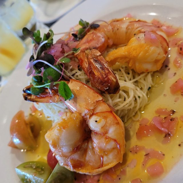 Prawns Over Lemon Capellini Angel Hair
